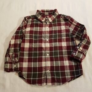 Gymboree boys size 3T plaid flannel button up shirt